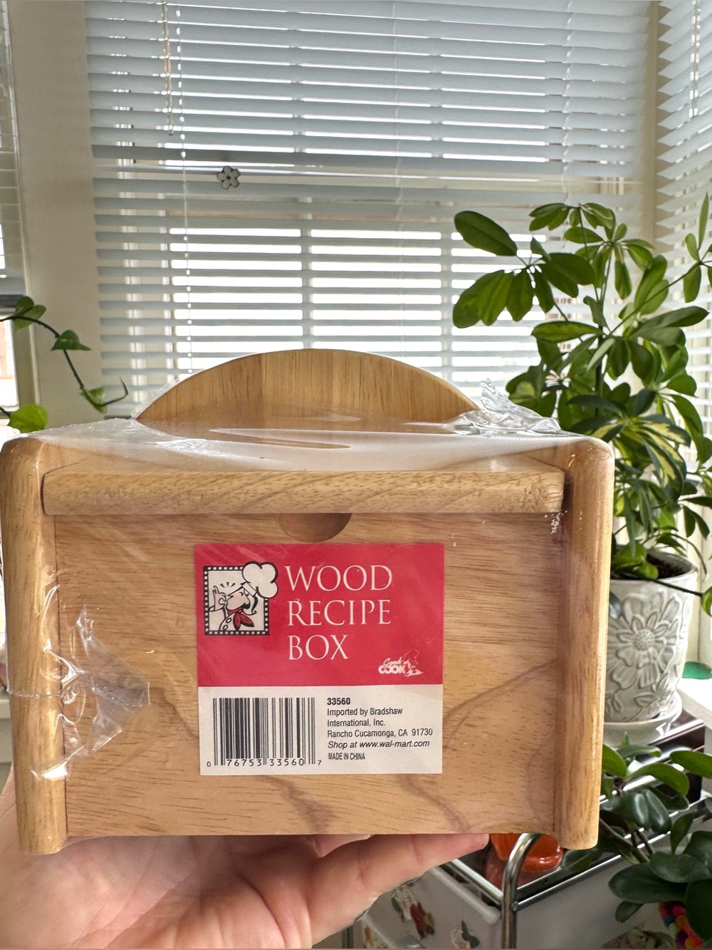 NWT 90’s Vintage Wood RecipeBox by “Good Cook.” Model #33560. Original Packaging
